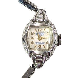 Vintage Villereuse Ladies Watch 17 Jewels Unbreakable Mainspring Not Working